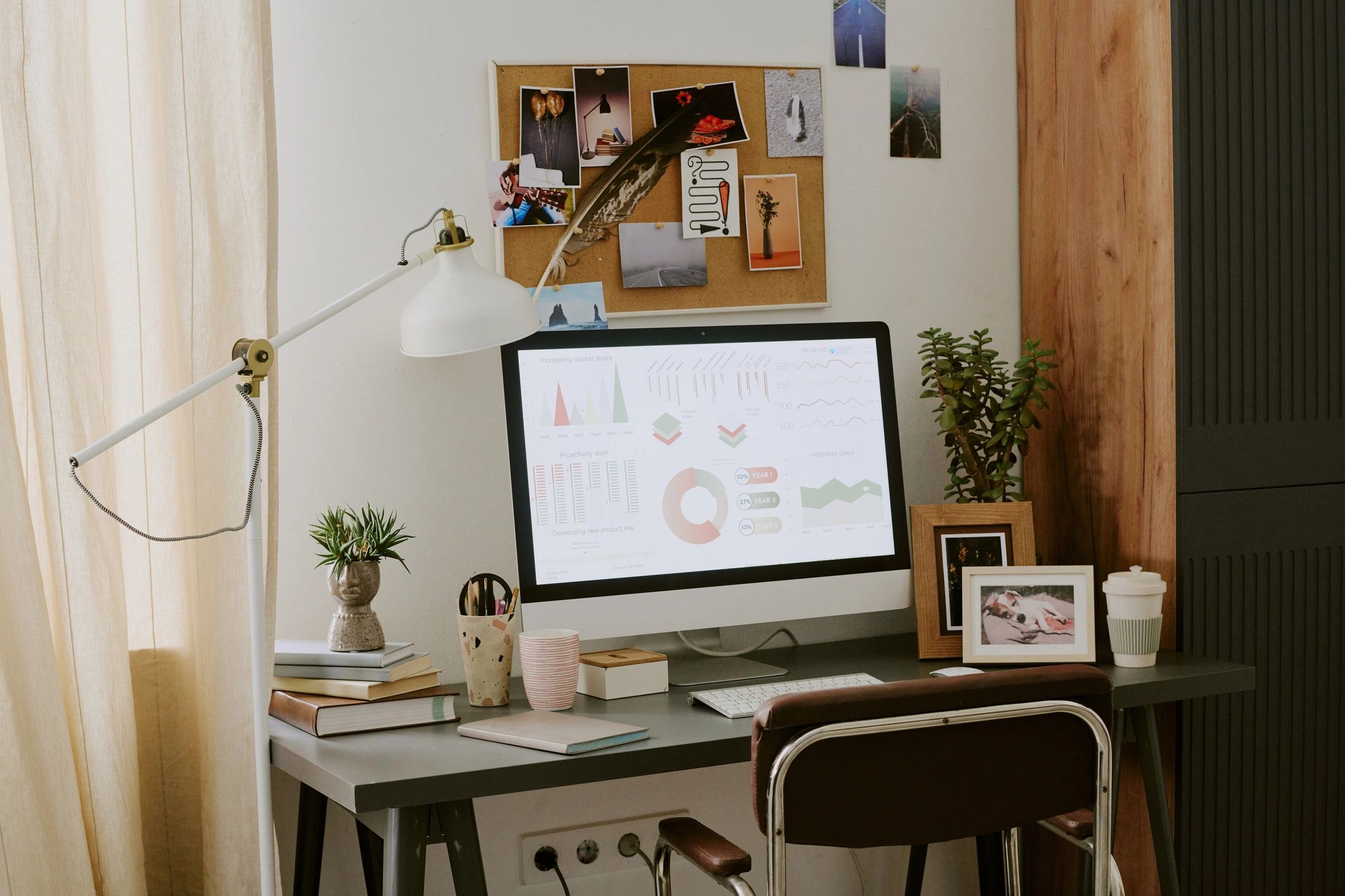 Workspace with planning tools for brand asset development